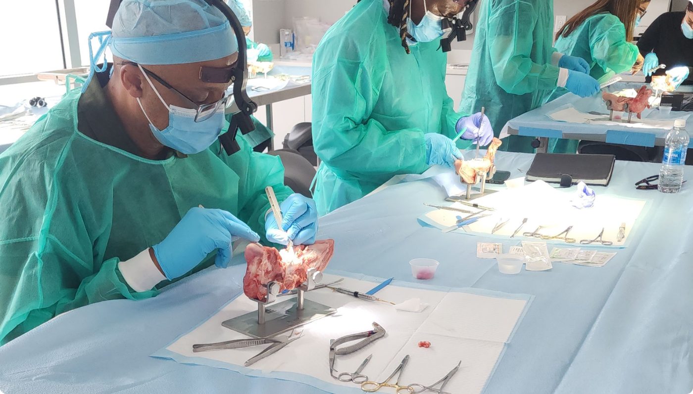 Participants working on hands-on models