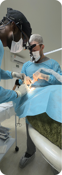 Instructor supervising a live case